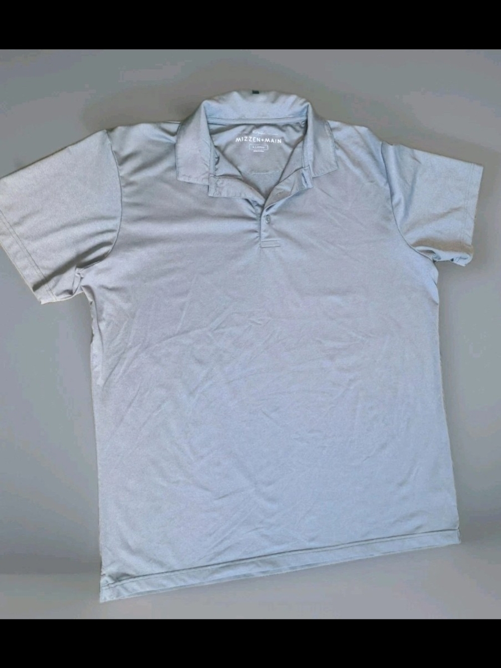 Mizzen+Main Pale Gray Performance Polo